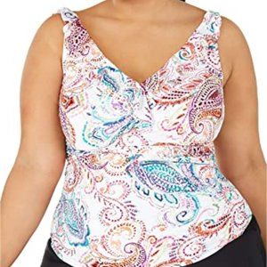 LRL Plus Tummy Control Underwire Tankini Top